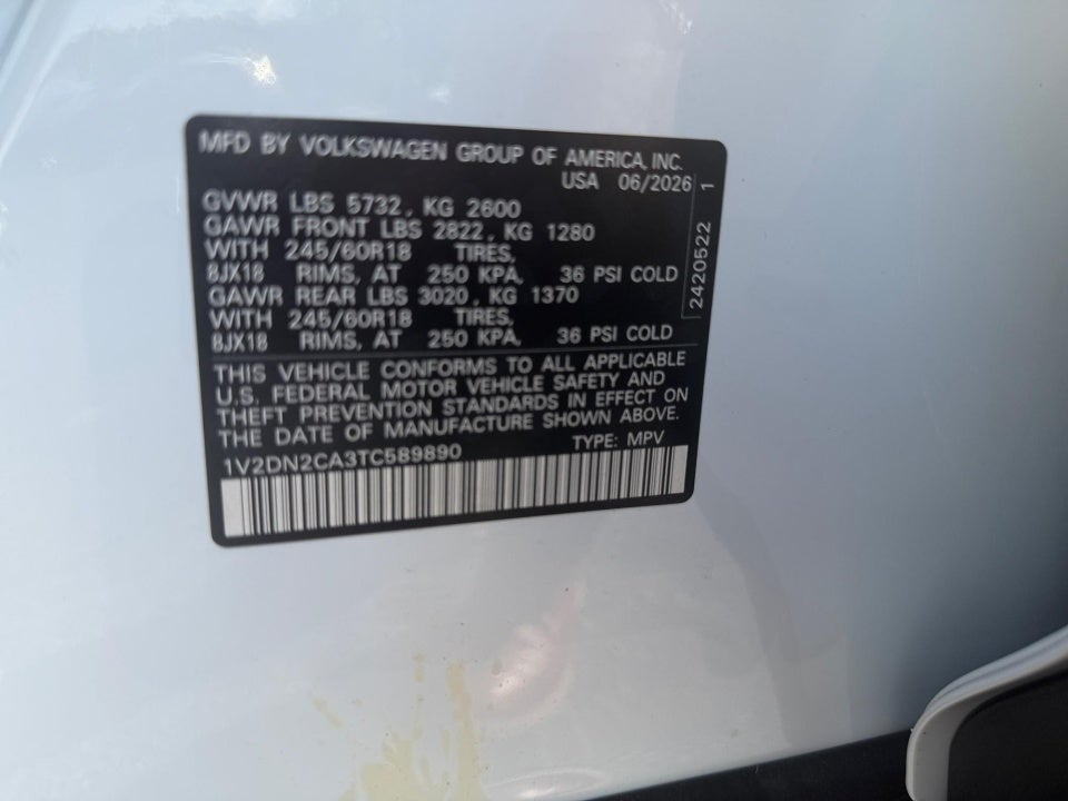 2026 Volkswagen Atlas 2.0T SE