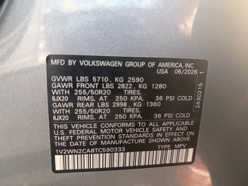 2026 Volkswagen Atlas 2.0T SE w/Technology