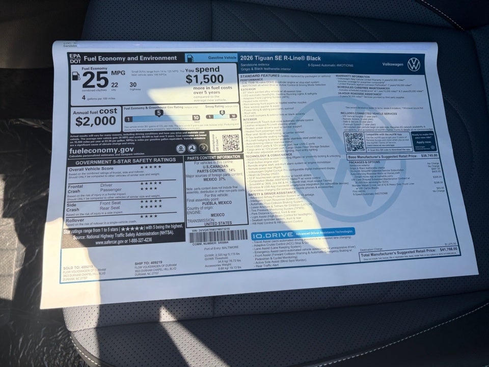 2026 Volkswagen Tiguan SE R-Line Black