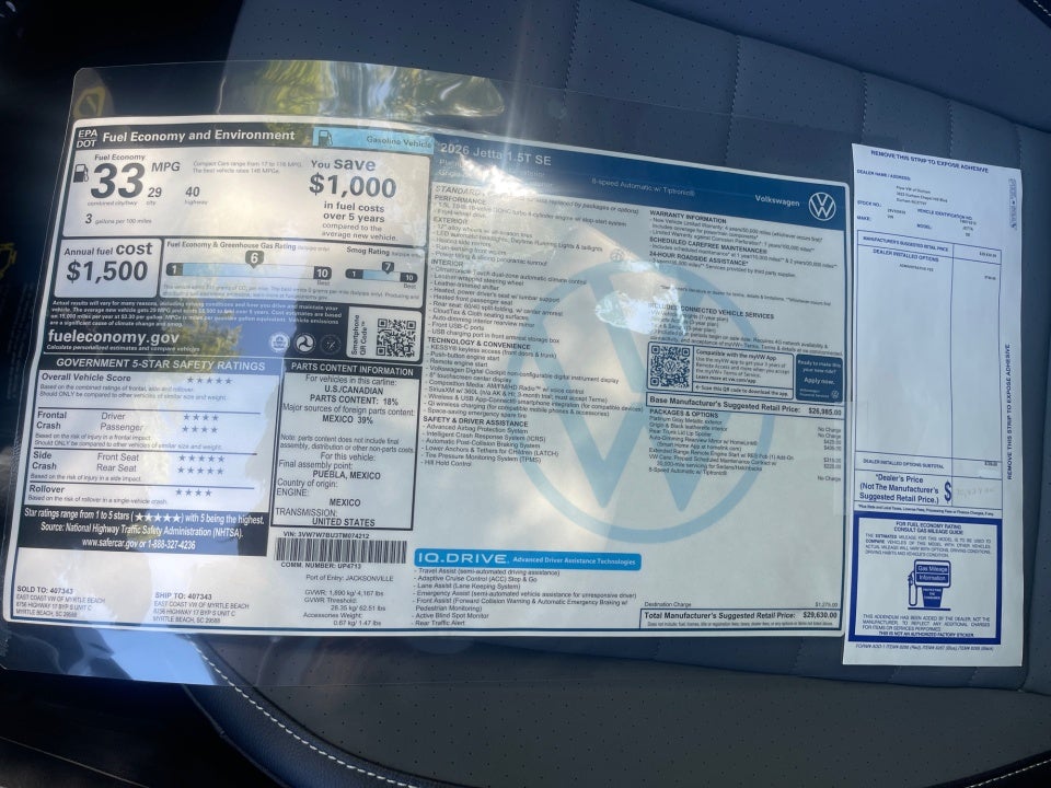2026 Volkswagen Jetta SE