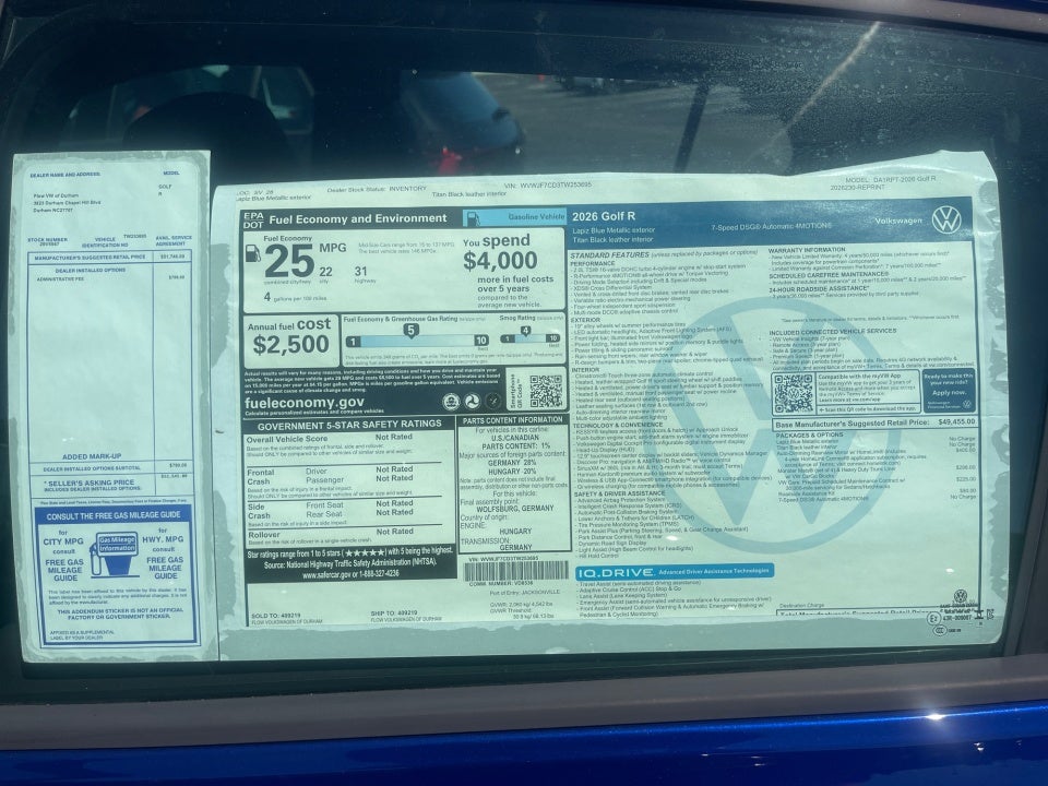 2026 Volkswagen Golf R 2.0T DSG