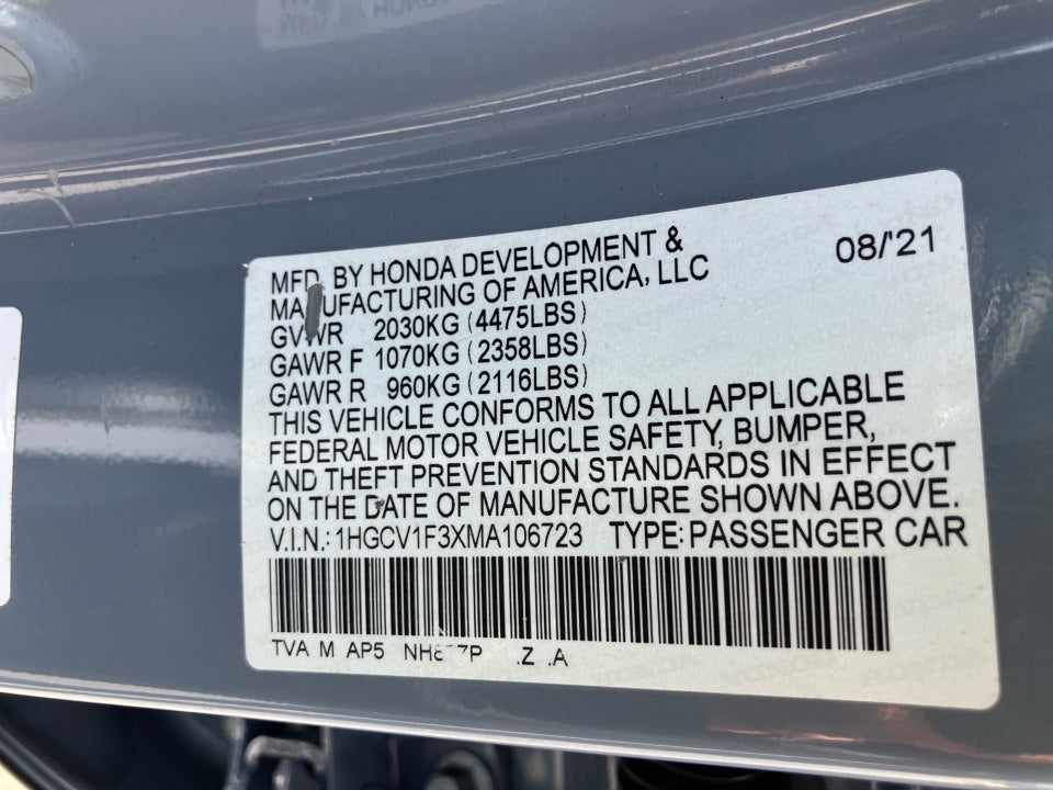 2021 Honda Accord Sport