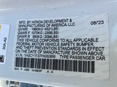 2023 Honda Accord EX