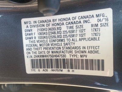 2016 Honda CR-V EX-L