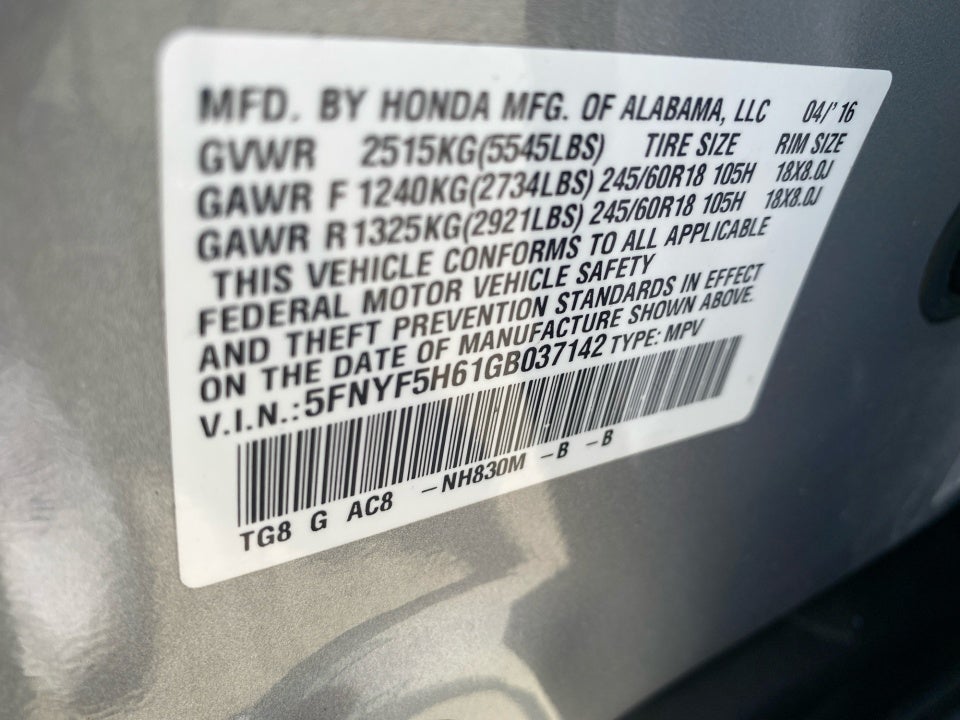 2016 Honda Pilot EX-L