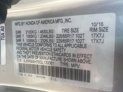 2016 Honda CR-V EX-L