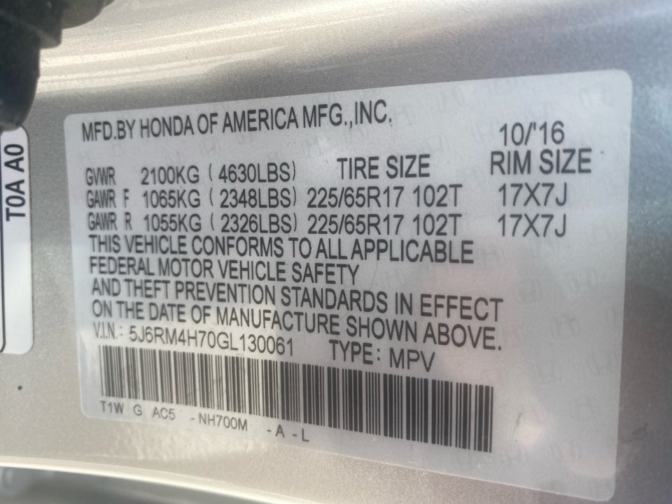 2016 Honda CR-V EX-L