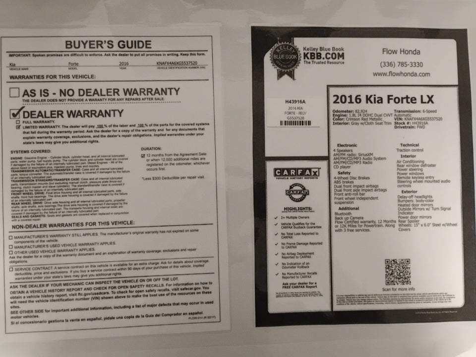 2016 Kia Forte LX