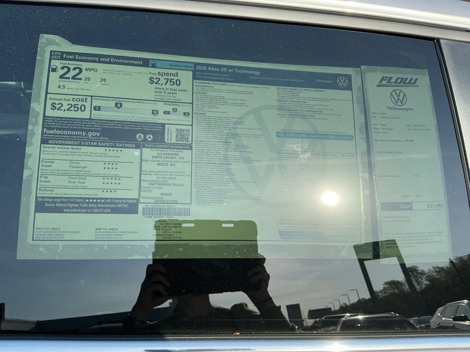 2026 Volkswagen Atlas SE with Technology