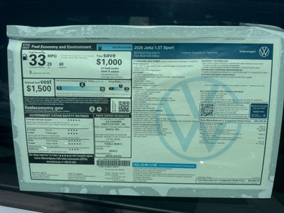 2026 Volkswagen Jetta Sport