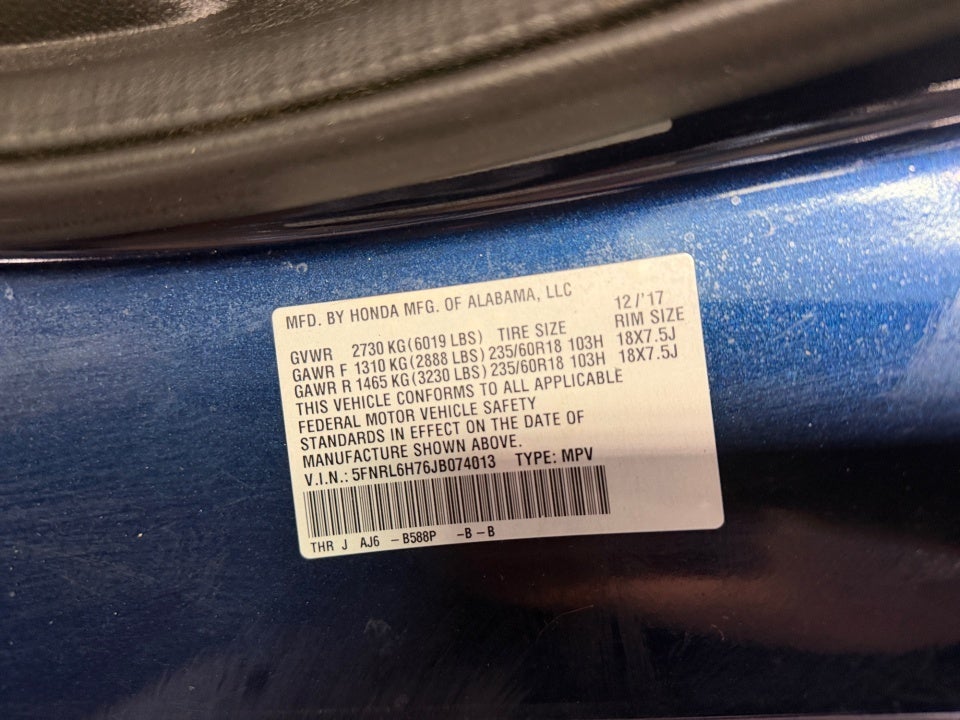2018 Honda Odyssey EX-L