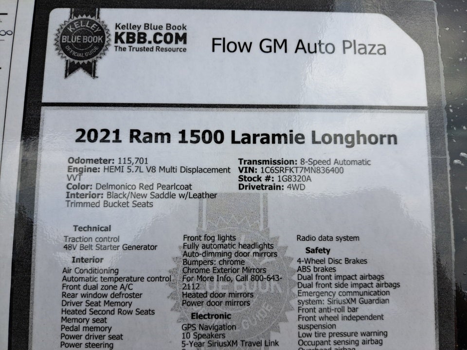 2021 RAM 1500 Limited Longhorn Crew Cab 4x4 5'7" Box