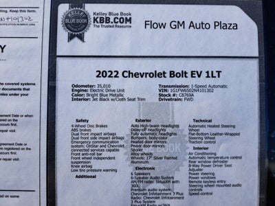 2022 Chevrolet Bolt EV 1LT