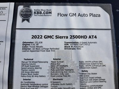 2022 GMC Sierra 2500HD AT4