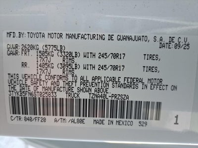 2025 Toyota Tacoma SR5