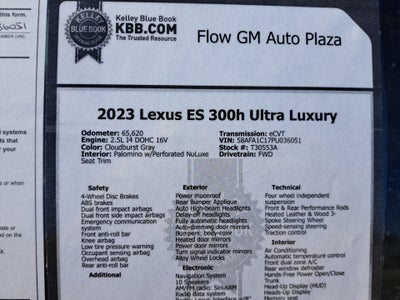 2023 Lexus ES 300h ES 300h Ultra Luxury