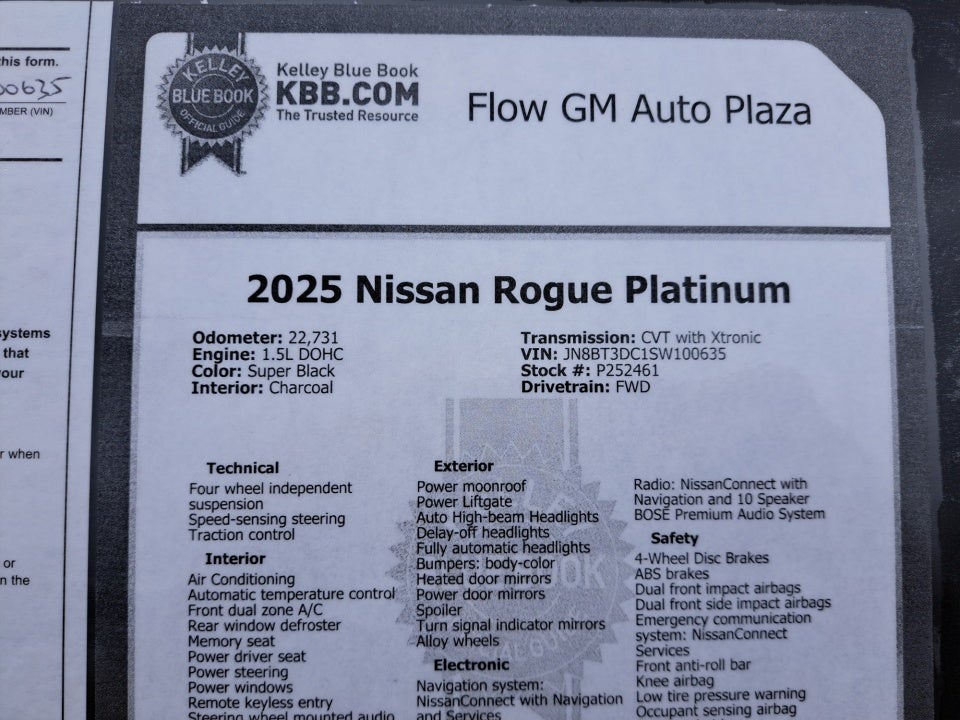 2025 Nissan Rogue Platinum