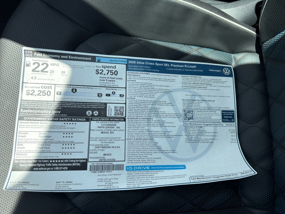 2026 Volkswagen Atlas Cross Sport SEL Premium R-Line