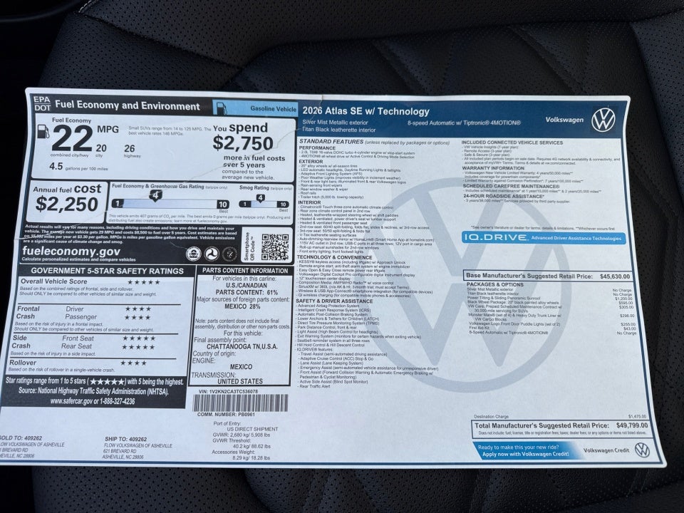 2026 Volkswagen Atlas SE w/Tech - Photo 35