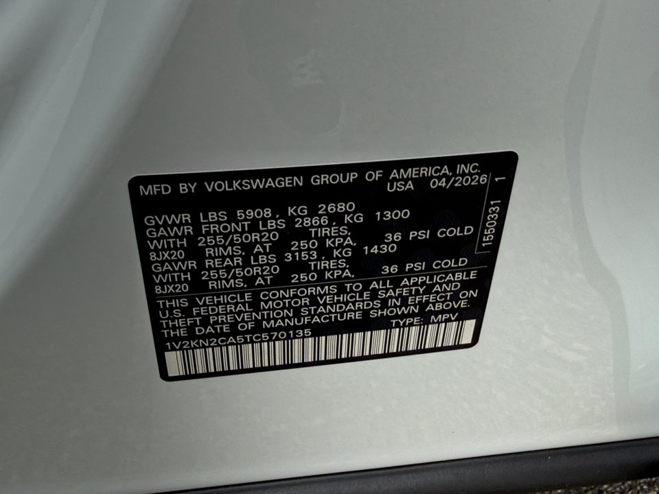 2026 Volkswagen Atlas SE with Technology
