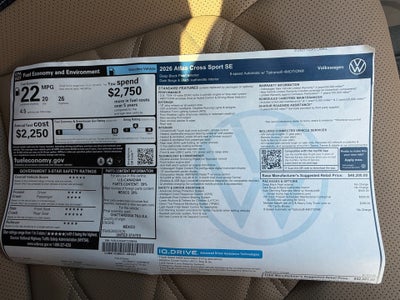 2026 Volkswagen Atlas Cross Sport 2.0T SE