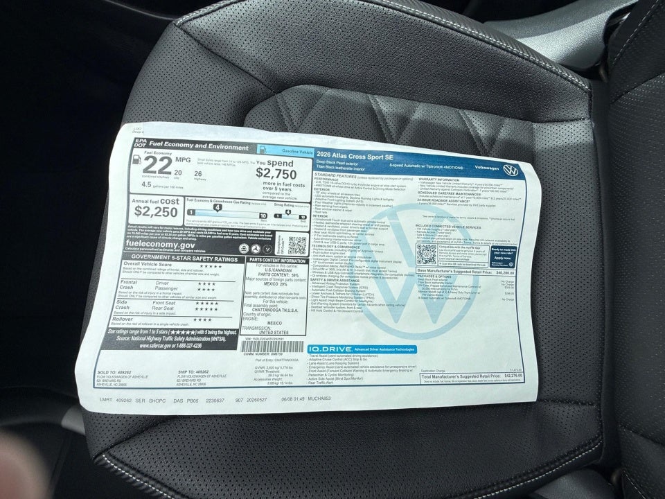 2026 Volkswagen Atlas Cross Sport 2.0T SE