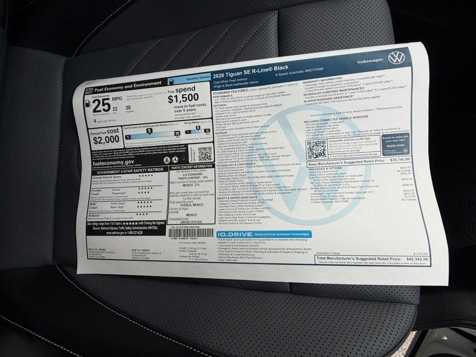 2026 Volkswagen Tiguan SE R-Line Black