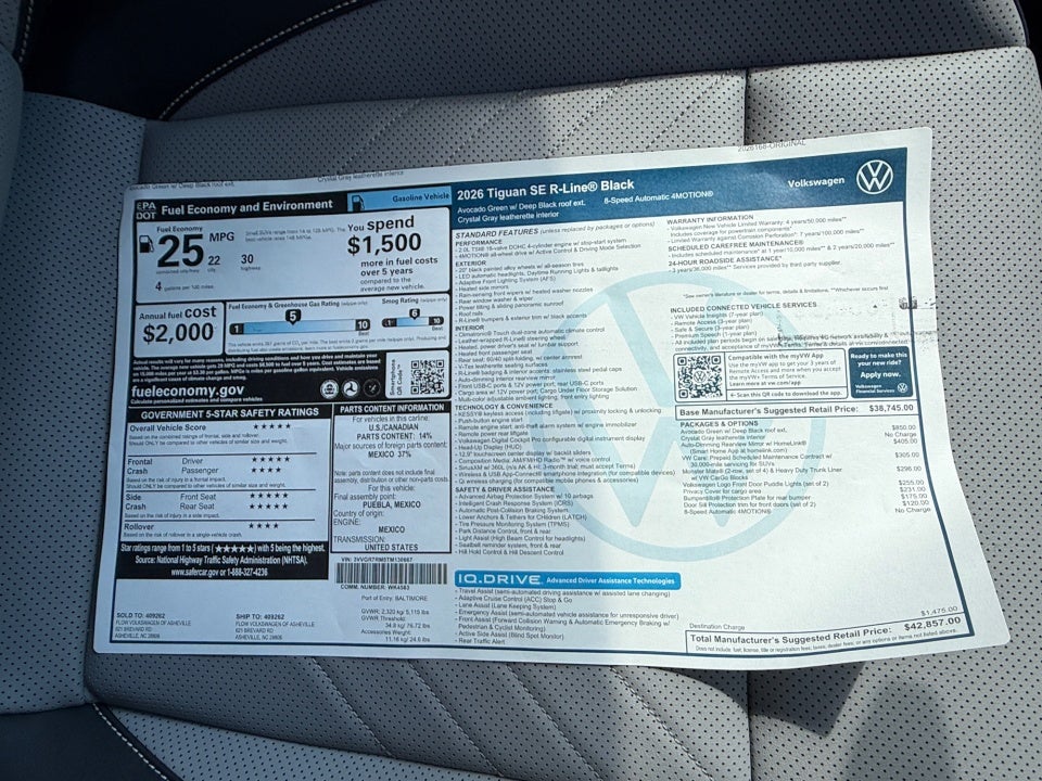 2026 Volkswagen Tiguan SE R-Line Black