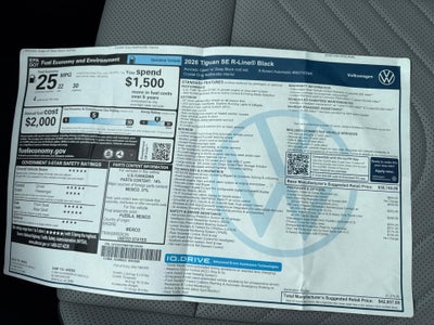 2026 Volkswagen Tiguan SE R-Line Black