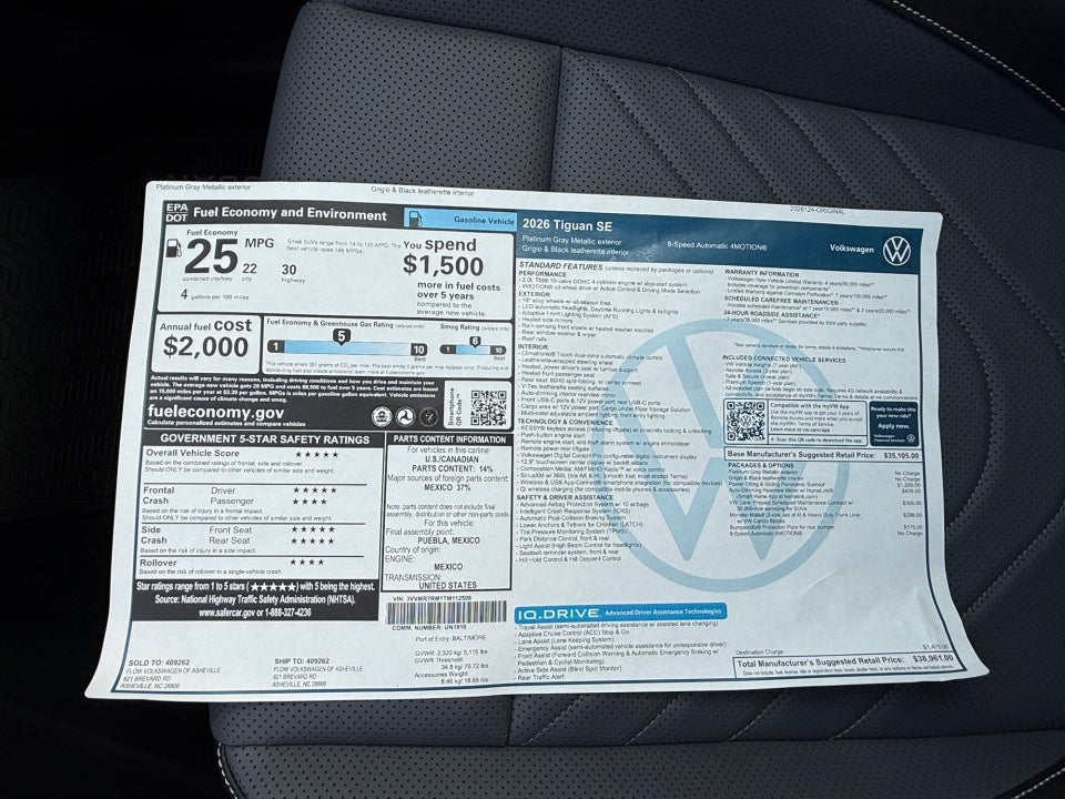 2026 Volkswagen Tiguan SE
