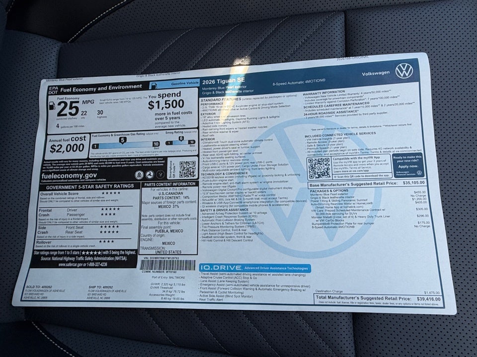 2026 Volkswagen Tiguan SE