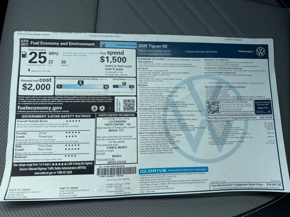 2026 Volkswagen Tiguan SE