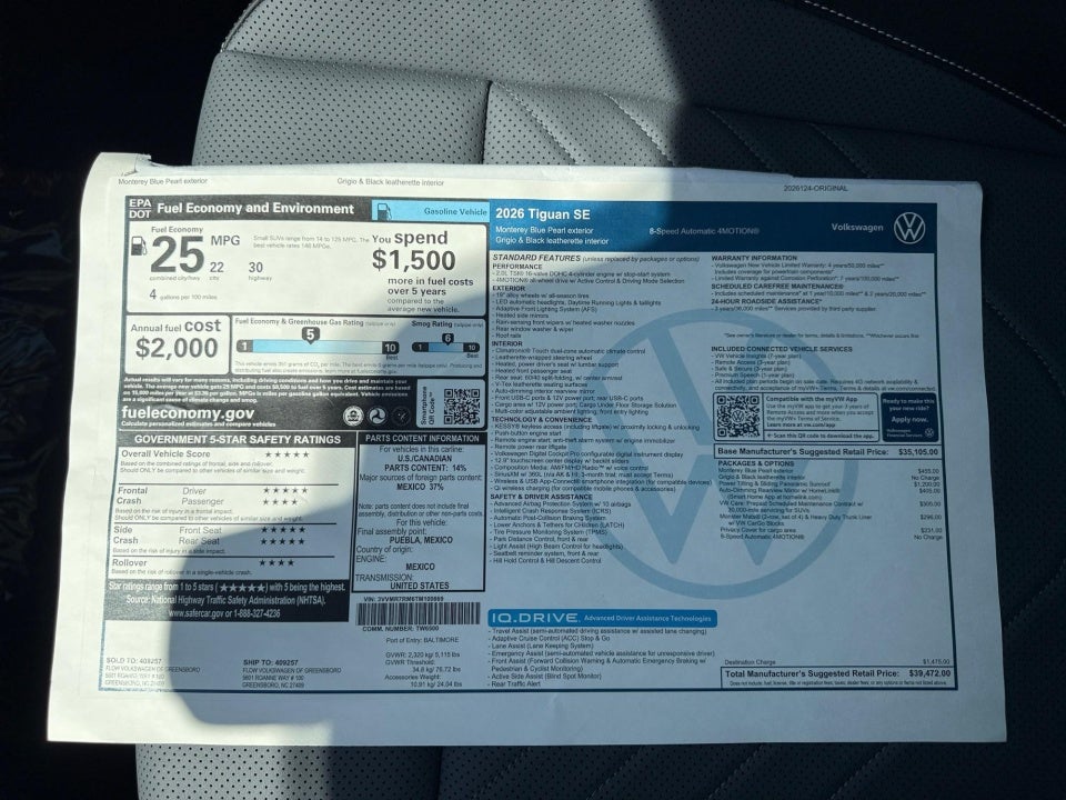 2026 Volkswagen Tiguan SE