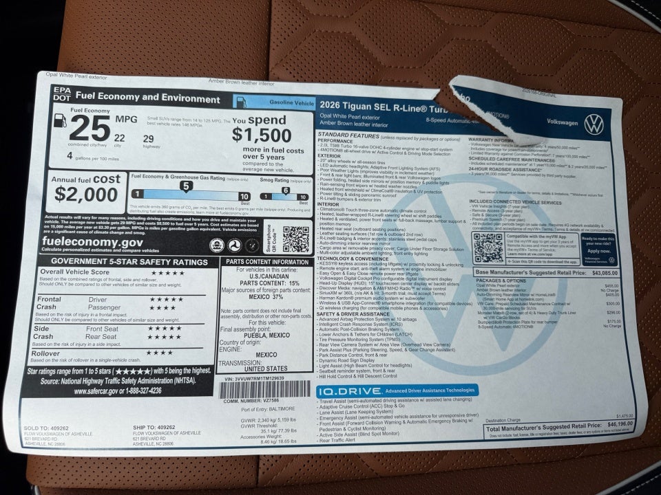 2026 Volkswagen Tiguan SEL R-Line Turbo