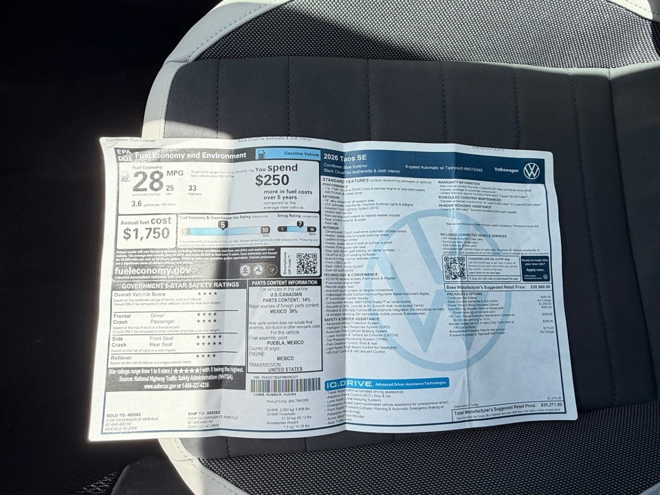 2026 Volkswagen Taos SE