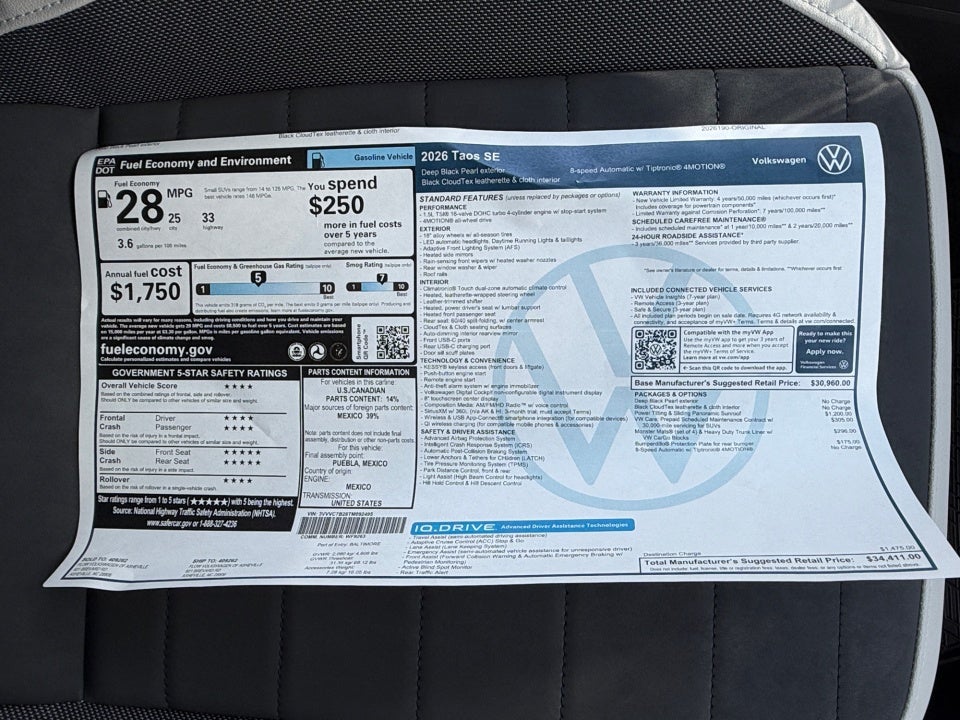 2026 Volkswagen Taos SE