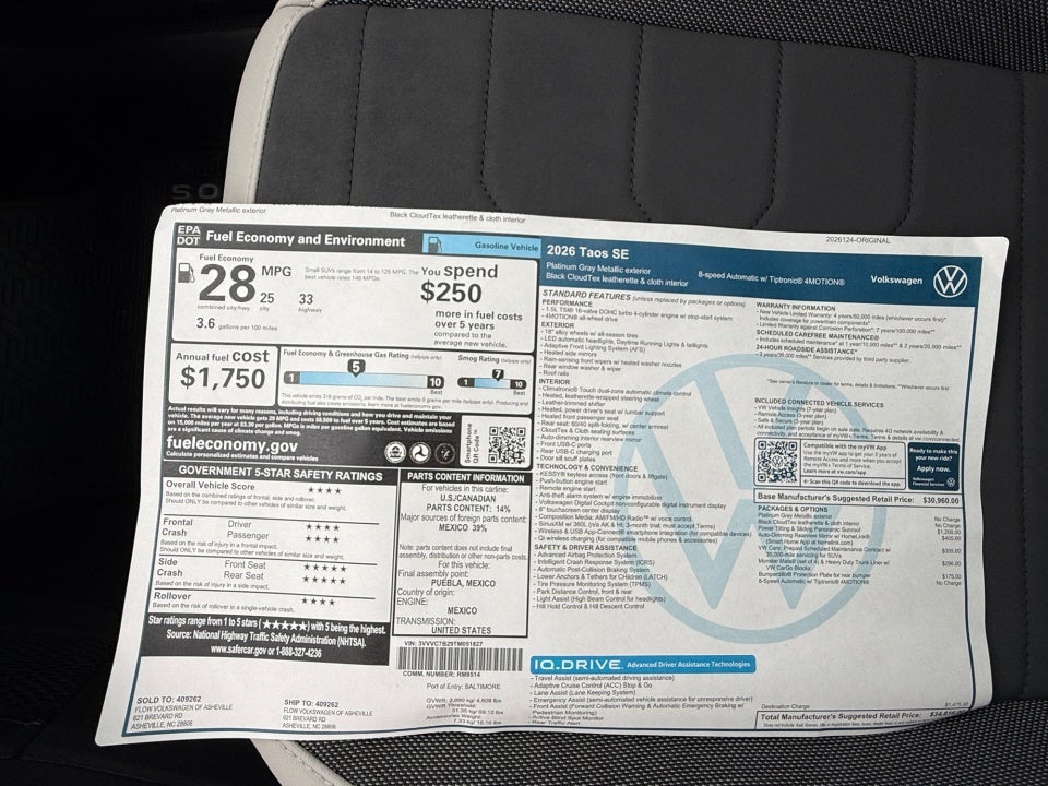 2026 Volkswagen Taos SE