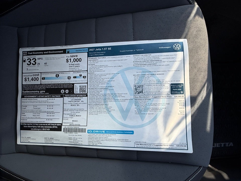 2027 Volkswagen Jetta SE