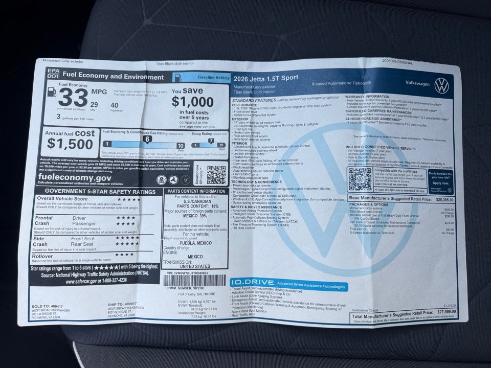 2026 Volkswagen Jetta Sport - Photo 33