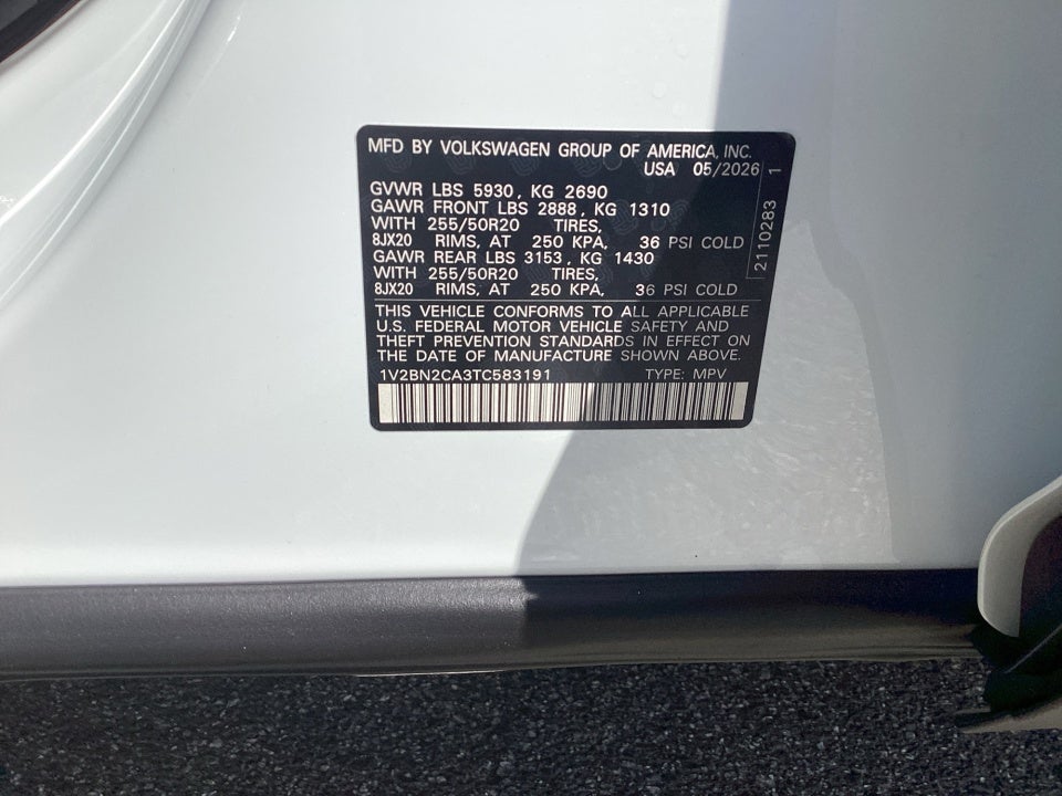 2026 Volkswagen Atlas 2.0T SEL
