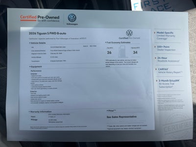 2026 Volkswagen Tiguan S