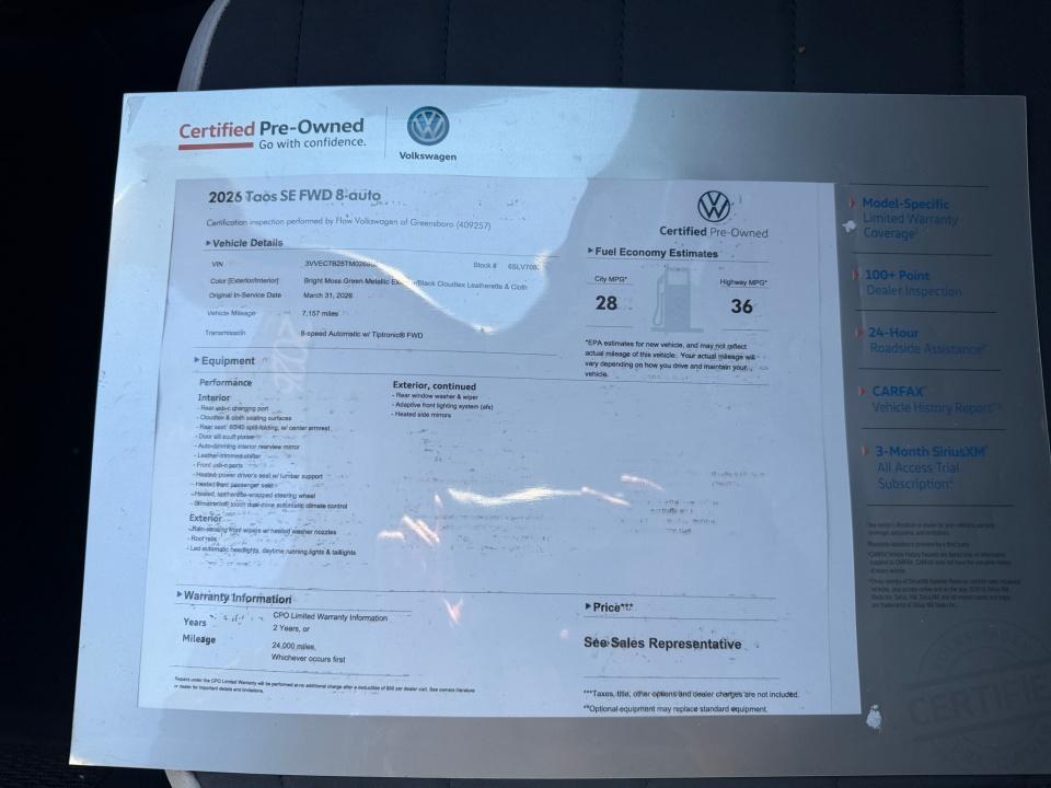 2026 Volkswagen Taos SE