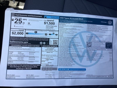 2026 Volkswagen Tiguan SE R-Line Black