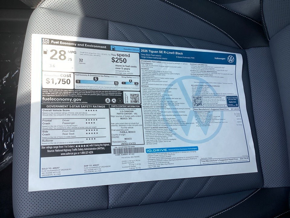 2026 Volkswagen Tiguan SE R-Line Black