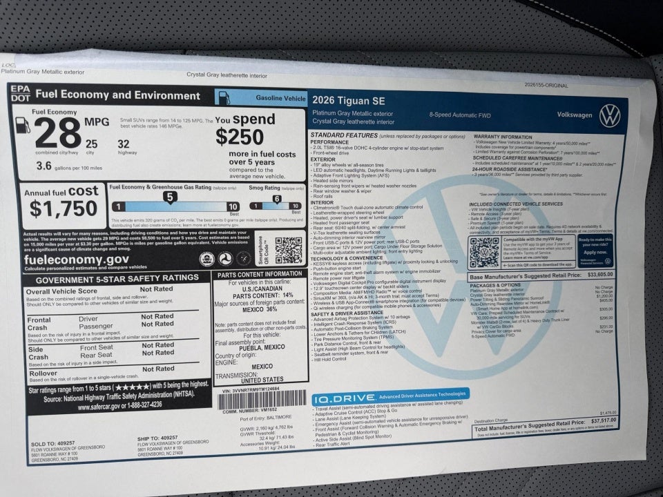 2026 Volkswagen Tiguan SE