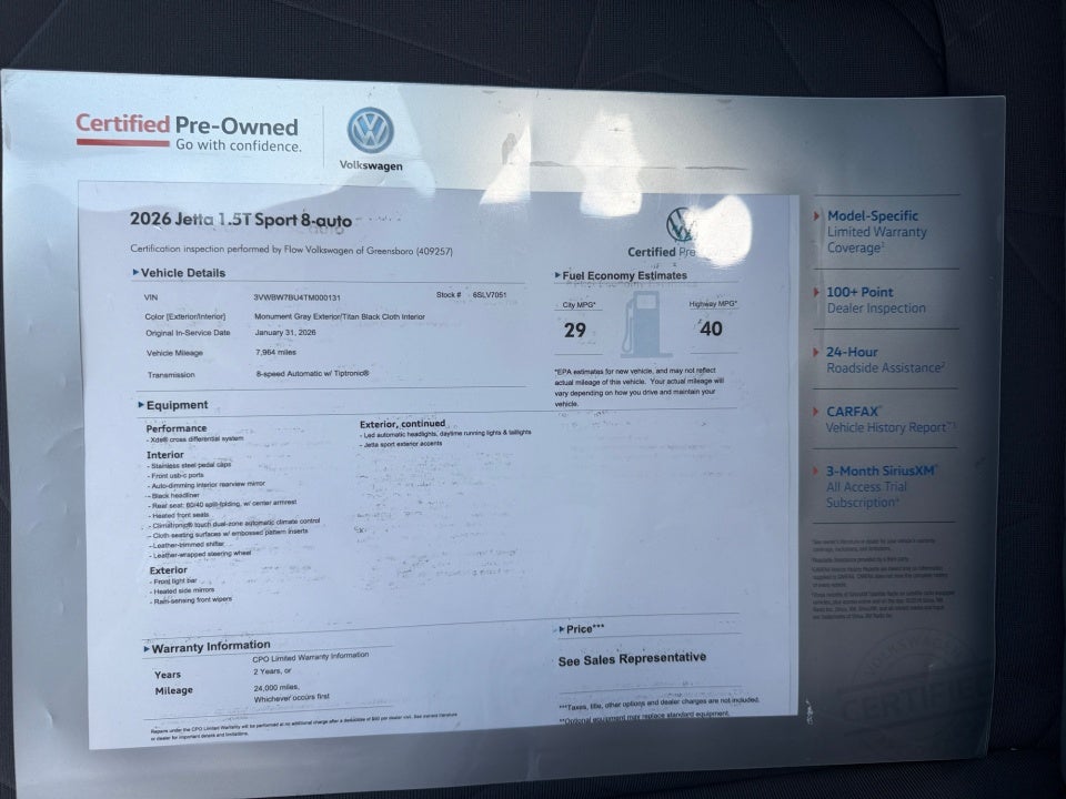 2026 Volkswagen Jetta Sport
