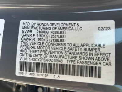 2023 Honda Accord Hybrid Sport