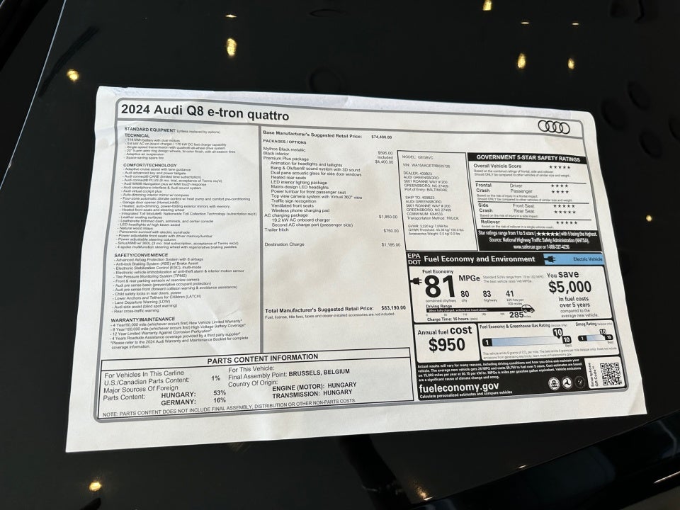2024 Audi Q8 e-tron Premium Plus