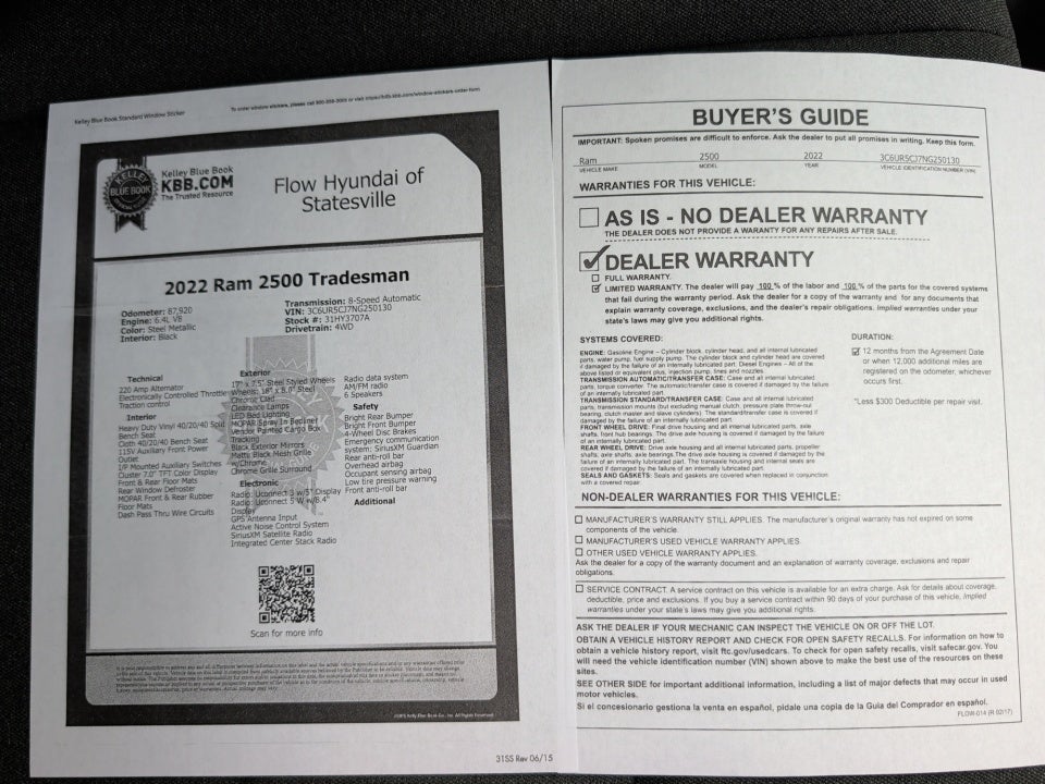 2022 RAM 2500 Tradesman