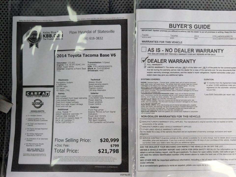 2014 Toyota Tacoma Base V6 (A5)